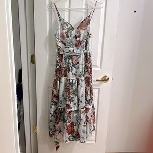 Vintage Soul Floral Tiered Midi Dress from Vici Collections.